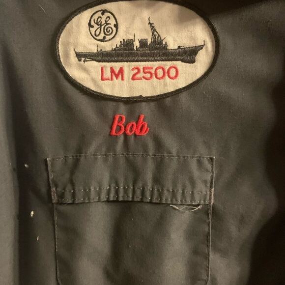 Vintage Bath Iron Works Maine ship builder coveralls. Engineer red embroidery! - Picture 3 of 9